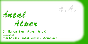 antal alper business card
